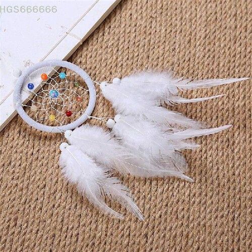 With Rattan Bead Feathers Wall Car Decor Ornament Handmade