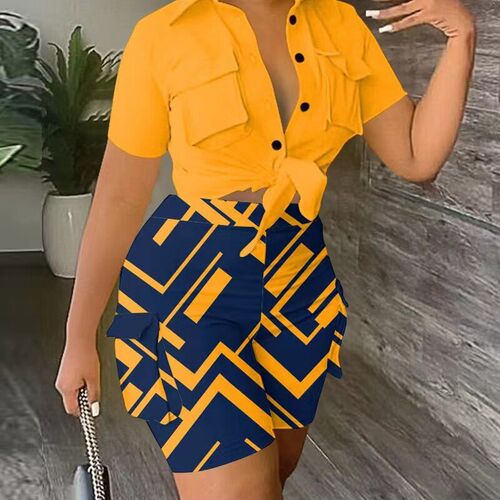 Summer Fashion Sreet Two Piece Suit Women Work Clothes Style
