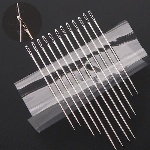 12Pcs Blind Needle Elderly Needle-side Hole Hand Household S