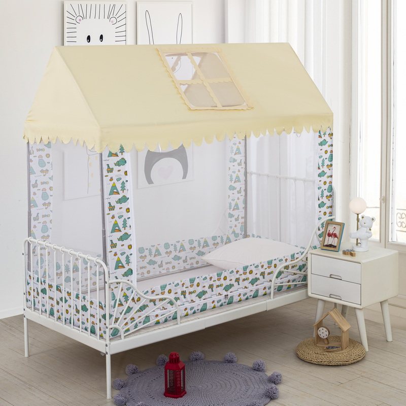 儿童床蚊帐拼接床幼儿床婴童蚊帐不锈钢支架全底帐篷游戏屋,床上用品,蚊帐,淘宝优惠券,粉丝福利购,淘宝优惠卷