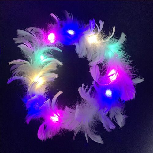 Glowing Feather Wreath Fairy Wreath LED light toy  adult toy