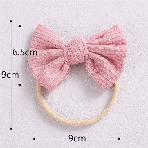 Rib Baby Bow Headbands for Girls Soft Elastic Children Hair