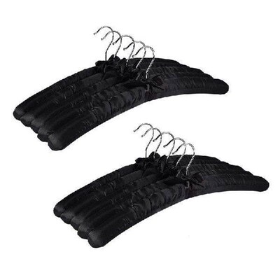 17 Inch Large Satin Padded Hangers,Silk Hangers For Wedding