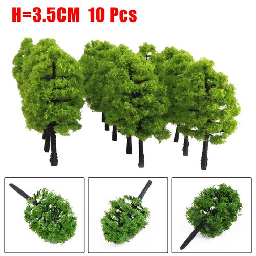 10pc HO Scale Model rees Train Railroad Micro Landscape Park