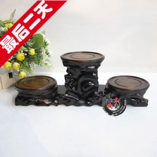 根雕三阶底座D09 紫砂壶底托 高档实木底座 工艺品托架