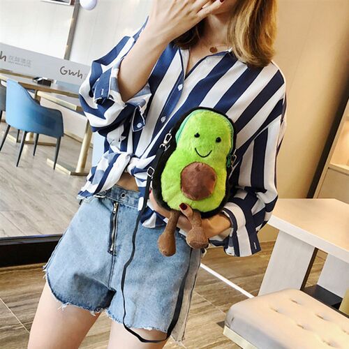 Girls CrossBody Cartoon Fruit Bag Plush Shoulder Over Bags S