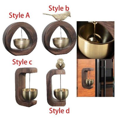 Shopkeepers Bell Chime Wood Doorbell for Backyard Shop