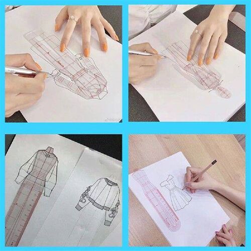 Body Design Clear Fashion Design Ruler Acrylic Construction