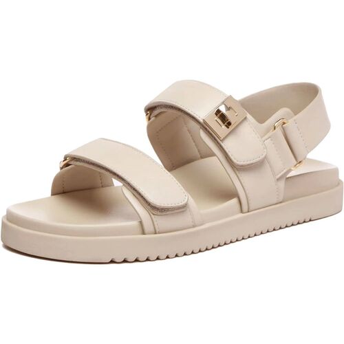 Womens Flat Sandals Comfort Adjustable Double Strap Slip