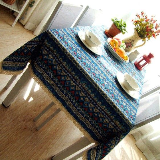 棉麻桌布布艺异域民族风台布餐桌布茶几布盖巾波西米亚红蓝,居家布艺,桌布,淘宝优惠券,粉丝福利购,淘宝优惠卷