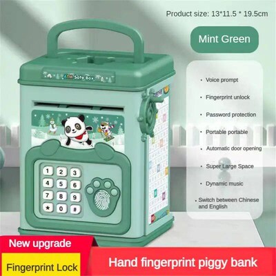 Smart Piggy Bank Fingerprint Easy To Use Automatic Induction