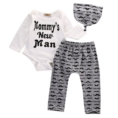 Citgeett 3PCS Set Newborn Baby Girl Boy Long Sleeveless Tops
