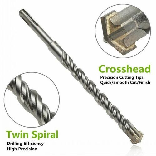 6Pcs 5mm-12mm Concrete SDS Plus Drill Bit Cross Tip 4 Cutter