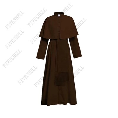 Medieval Clergyman Vestments Roman Priest Robe Cassock Costu