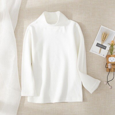 Kids Winter Tops Half High Collar Base Shirt Tshirt Breathab