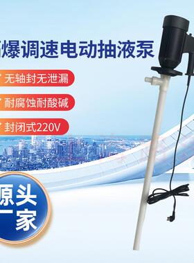 HD-ENC2-V+PPHT-1000HC隔爆式调速化工插桶泵耐酸碱电动油桶泵