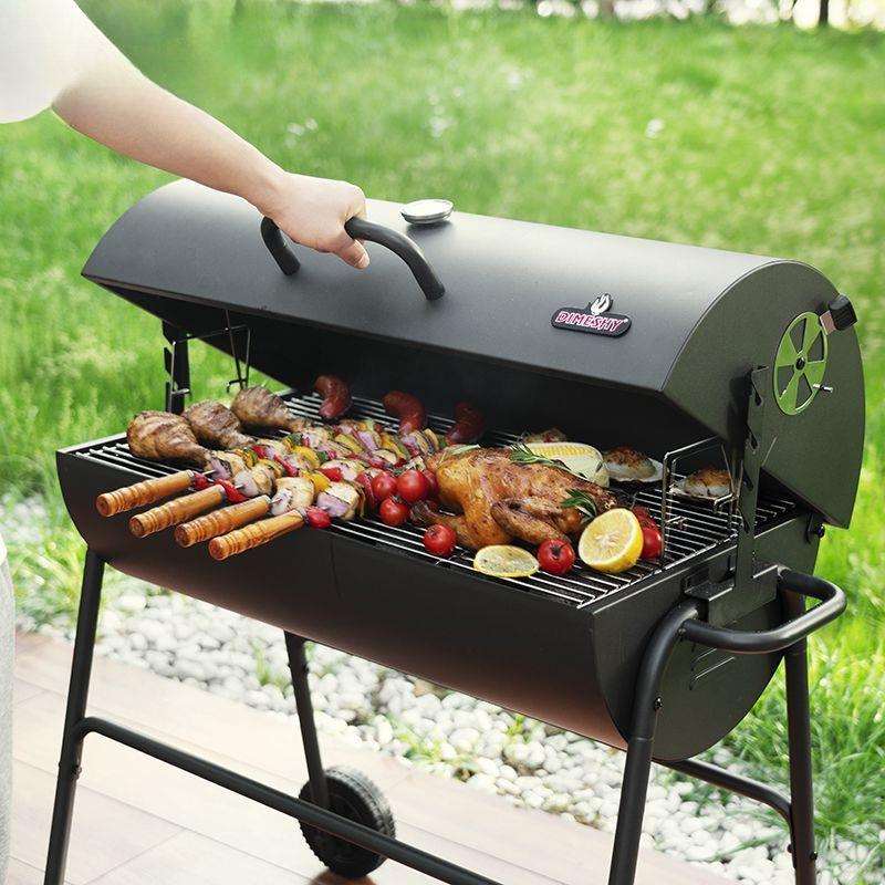 家用庭院木炭烧烤炉别墅烤肉烧烤架户外烤炉架子碳炉子美式BBQ