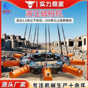 挖改液压破桩机 水泥桩桥墩地基破桩机械 混凝土方桩圆桩截桩机