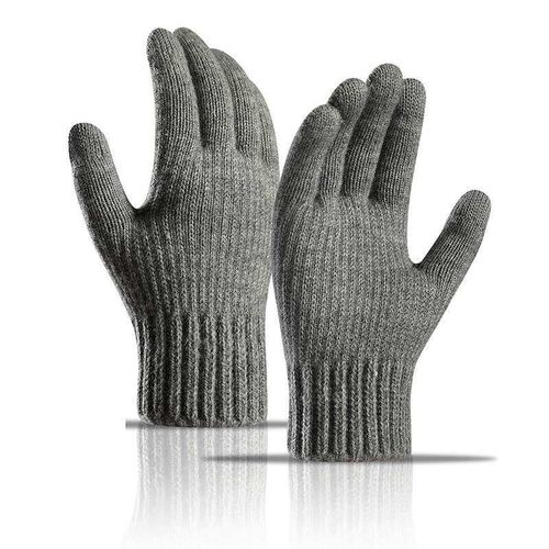 Warm gloves with fleece thickened alpaca men play mobile pho