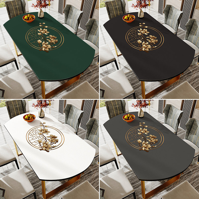 皮革餐桌垫椭圆形pvc中式台布防水防油防烫免洗可伸缩折叠圆桌布,居家布艺,桌布,淘宝优惠券,粉丝福利购,淘宝优惠卷