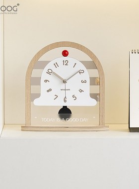 EMITDOOG客厅玄关装饰摆件电视柜家居饰品钟表桌面摆放式创意时钟