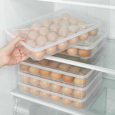 Egg storage box for refrigerator, made of food-grade materia
