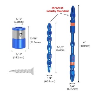 7XEA Pieces head Sturdy Wind Double with Magnet Strong Bit