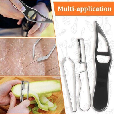 8Pcs Fish Scale Remover with Gloves Stainless Steel Fish