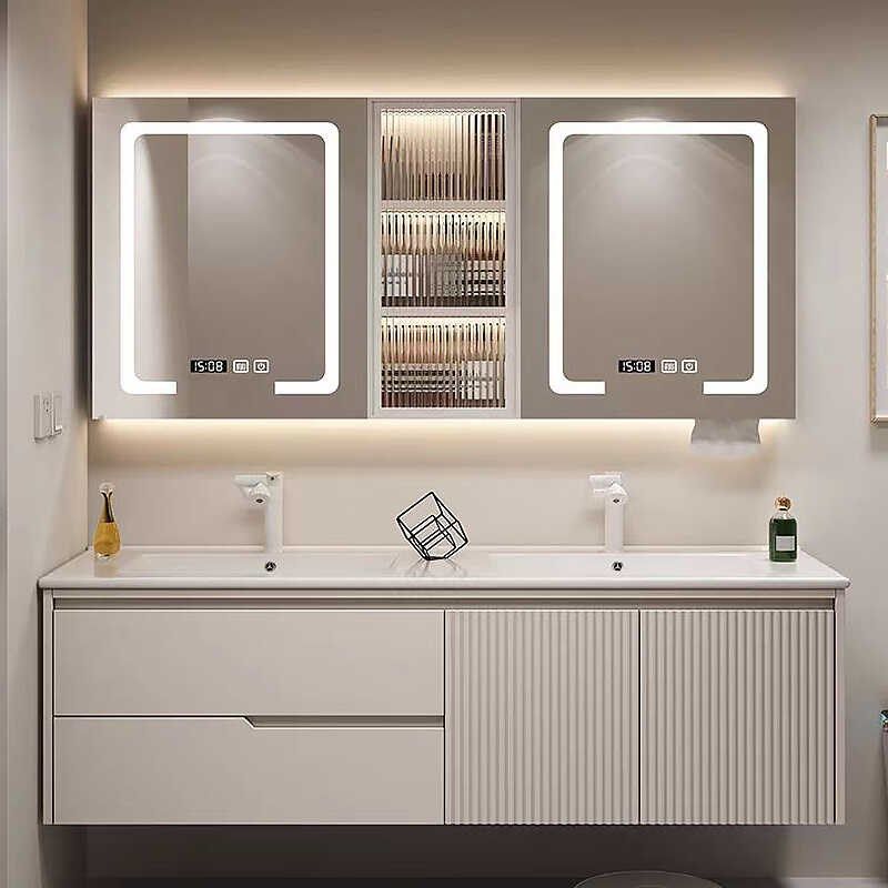 岩板热弯陶瓷一体盆浴室柜卫生间洗手台盆洗脸盆柜洗漱台,家装主材,浴室柜组合,淘宝优惠券,粉丝福利购,淘宝优惠卷