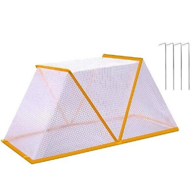 Foldable Greenhouse Cover with Ground Nails Vegetable Rows