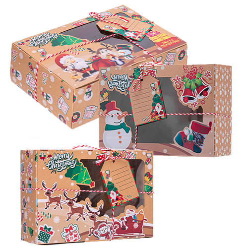 3Pcs Christmas Gift Boxes Christmas Toy Present DIY Packagin