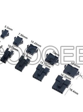 560PCS/Box JST SM2.54mm Male+Female 2P 3P 4P 5P Housing Conn