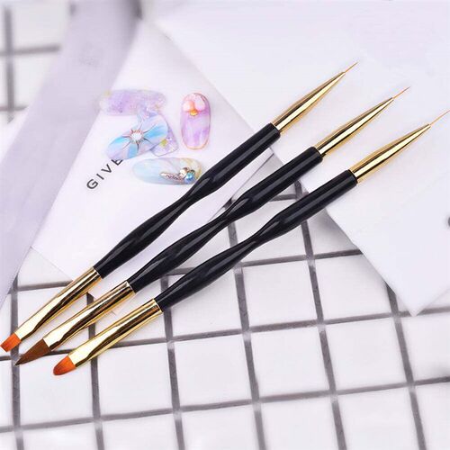 Nail Art Lines Painting Pen Brush Double Head UV Gel Polish