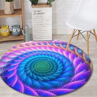 搞怪3D立体黑白螺旋视觉眩晕家用进门客厅沙发茶几错觉陷阱地毯