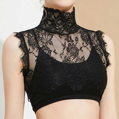 1 Pc Lady Shirt False Collar Lace Detachable False Faux Coll