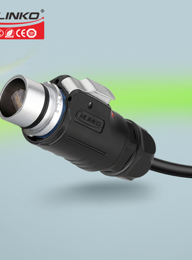 凌科LP-2直通式网口网络线面板安装工业防水连接器RJ5转接头