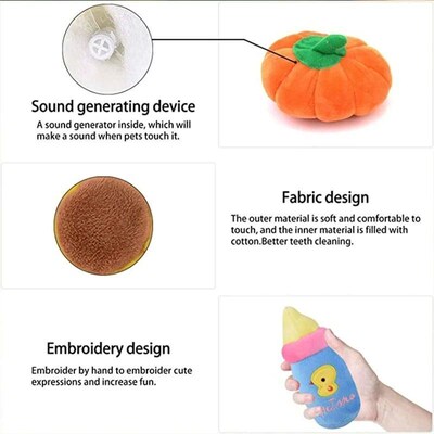 Dog Plush Squeaks Toys Interactive Chew Toy Puppy Cat Chihua