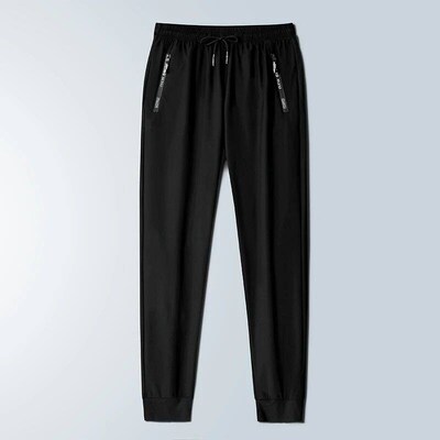 2024 New Ice Silk Pants for Mens Summer Thin Casual Pants f