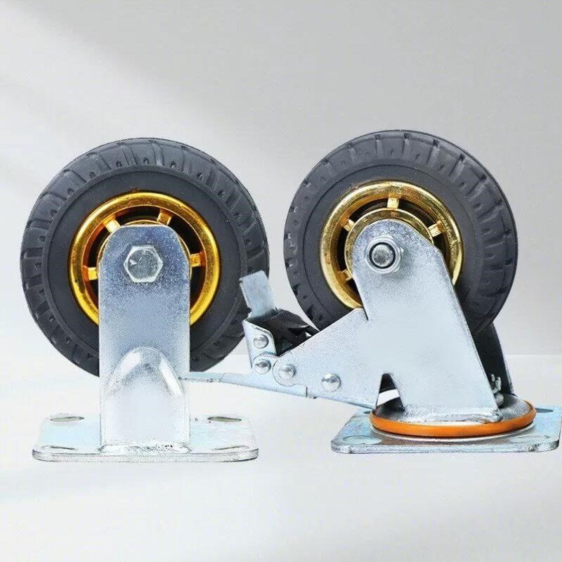 万尊橡胶脚轮工业重型推车轮子5寸2定向轮+2刹车轮平板车脚轮,搬运/仓储/物流设备,其他起重搬运设备,淘宝优惠券,粉丝福利购,淘宝优惠卷