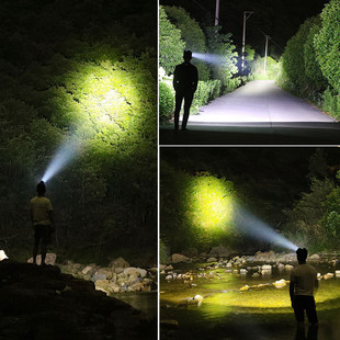 夜钓头灯 强光感应可充电调焦无极调光头戴式超亮钓鱼头灯超亮