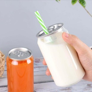 一次性易拉罐奶茶瓶商用冷饮奶茶店饮料空杯气泡水瓶密封塑料杯