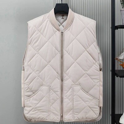 Autumn Warm Vest Male Padded Coats 2023 New Loose Zipper Sle
