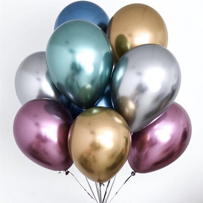 10pcs 5/10/12inch Glossy Metal Pearl Latex Balloons Thick Ch