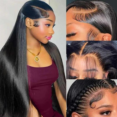 30 Inch 200 Density Bone Straight 13x4 Lace Front Human Hair