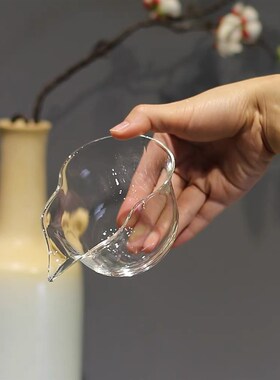 班意高硼硅耐热玻璃葫芦公道杯个性茶海纯手工灰色粉色分茶器匀杯