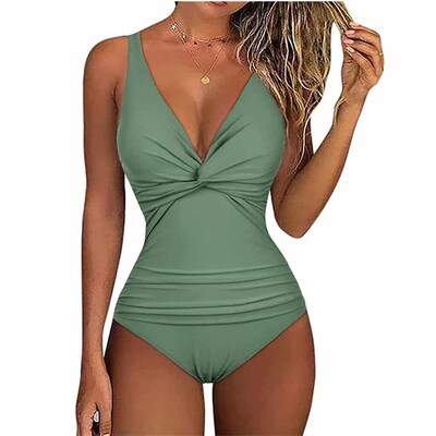 New one-piece swiuit cross bag large size backless lace-up s