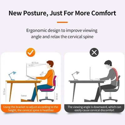 Adjustable Laptop Stand Portable Foldable Notebook Bracket C