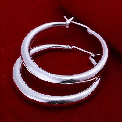 factory price E20 wholesale circle hook silver color earring