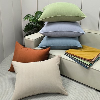 定制雪尼尔人字纹抱枕长方形靠枕沙发大靠垫客厅沙发靠背不含芯