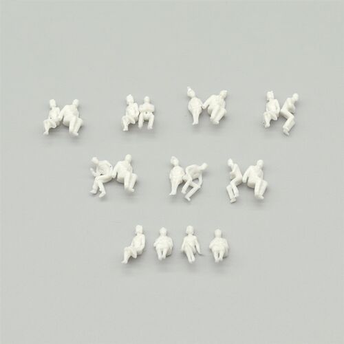 Micro People Model Sitting White Figures Scale 1:87-200 For